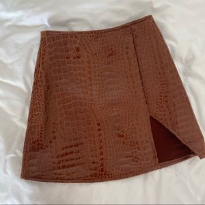 Motel rocks / princess Polly brown croc skirt